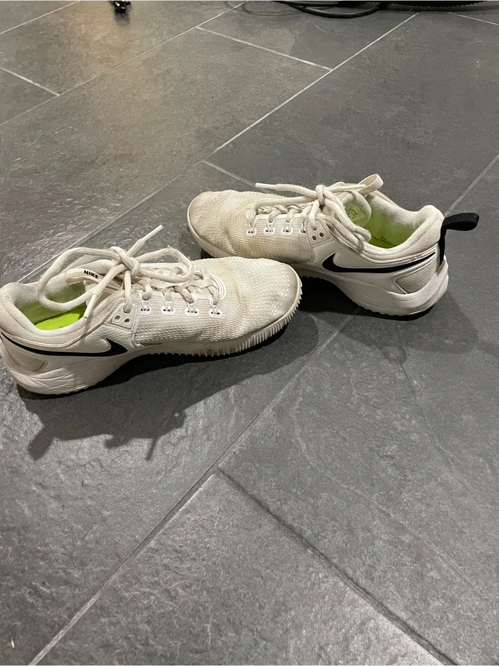 Nike White and Black Athletic Trainers